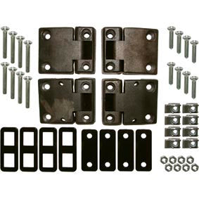 Kit bisagras puerta delantera DA1070 (zincado, con tornillería Torx) – Defender / Series 3